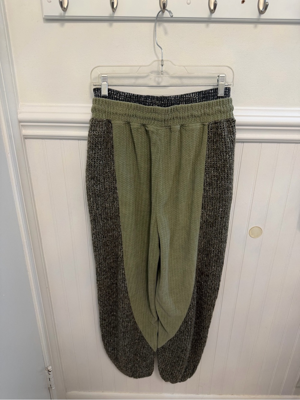 Oli & Hali Olive Green Patchwork Knit Matching Set - Picture 8 of 8